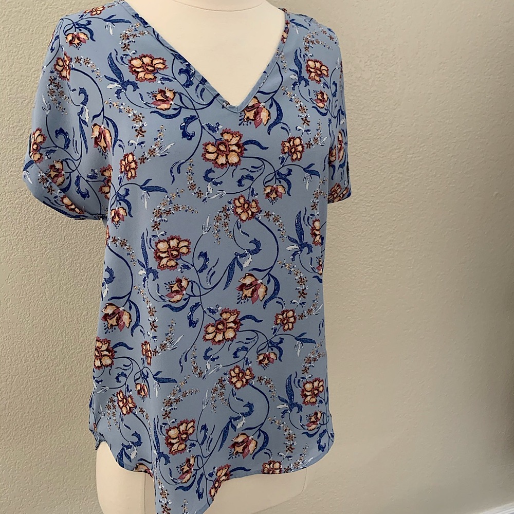Floral Zip Back Top
